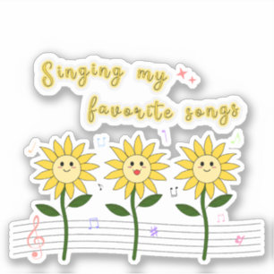 Gesang meine Lieblingslieder Vinyl Sticker