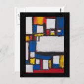 Gesang mit Mondrian Postkarte (Vorne/Hinten)