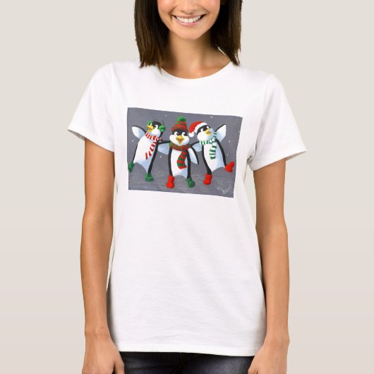 Gesang-Pinguine T-Shirt (Vorderseite)