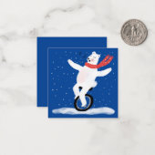 Gesang Polar Bear Holiday Card Anpassen! Mitteilungskarte (Vorderseite/Rückseite Beispiel)