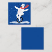 Gesang Polar Bear Holiday Card Anpassen! Mitteilungskarte (Vorne/Hinten)