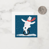 Gesang Polar Bear Holiday Card Anpassen! Mitteilungskarte (Vorderseite/Rückseite Beispiel)