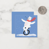 Gesang Polar Bear Holiday Card Anpassen! Mitteilungskarte (Vorderseite/Rückseite Beispiel)