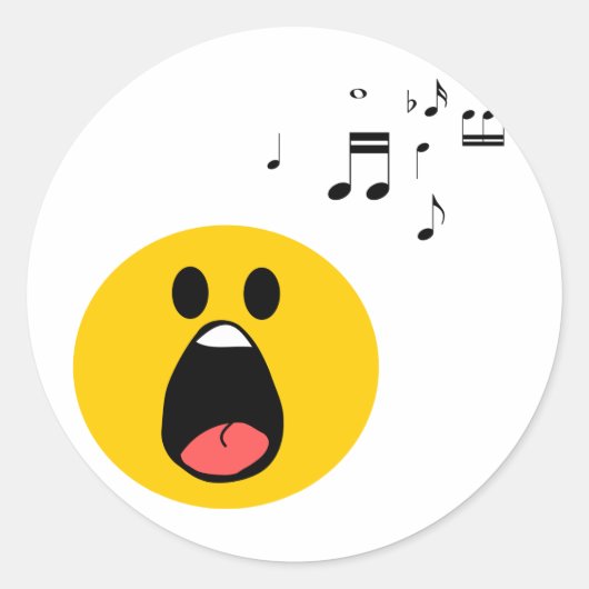 Gesang Runder Aufkleber (Vorderseite)