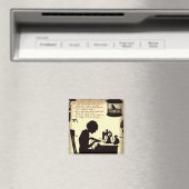Gesang Sewing Lady Vintag Fairy Gedicht Magnet (In Situ (Geschirrspüler))