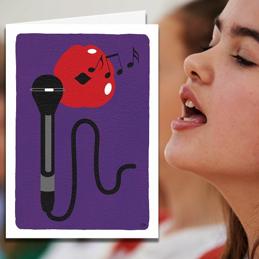 Gesang Stimme Danke, Lehrer Karte