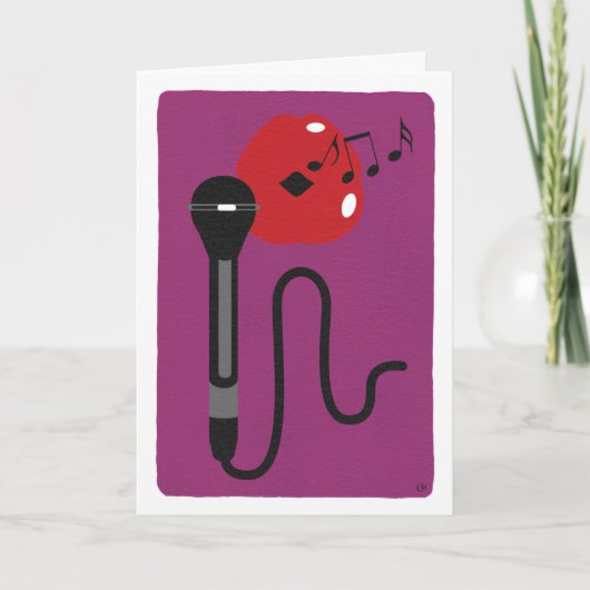 Gesang Stimme glücklich Geburtstag Karte (Vorderseite)