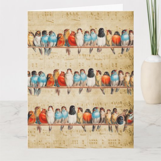 Gesang und Chirping Karte (Vorderseite)