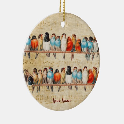 Gesang und Chirping Keramik Ornament (Rechts)