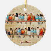 Gesang und Chirping Keramik Ornament (Vorne)