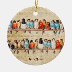 Gesang und Chirping Keramik Ornament