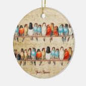 Gesang und Chirping Keramik Ornament (Links)