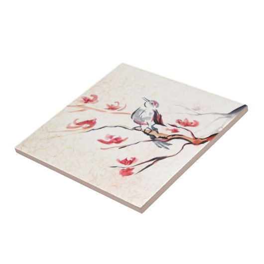 Gesang-Vogel-Hintergrund Fliese (Seite)