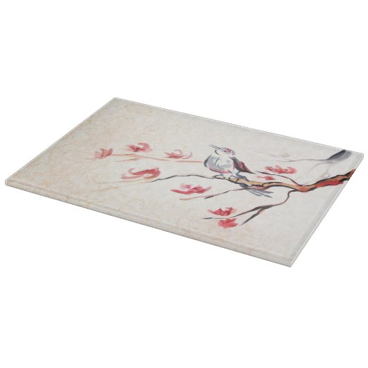 Gesang-Vogel-Hintergrund Schneidebrett (Ecke)