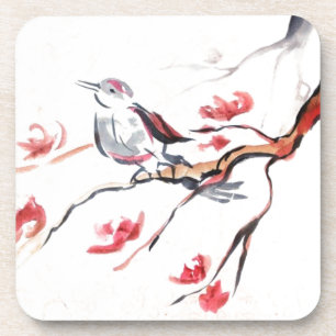 Gesang-Vogel-Hintergrund Untersetzer