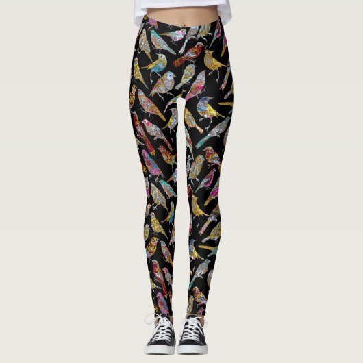 Gesang Vögel Leggings (Vorderseite)
