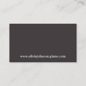 Gesang-Vogel scherzt Klavier-Lehrer-Visitenkarten Visitenkarte (Rückseite)