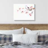 Gesang-Vogelhintergrund Leinwanddruck (Insitu (Schlafzimmer))