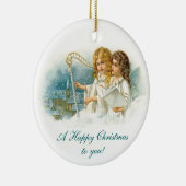 Gesang-Weihnachtsengel Keramik Ornament (Rechts)
