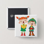 Gesang-Weihnachtsliede Button (Vorne & Hinten)