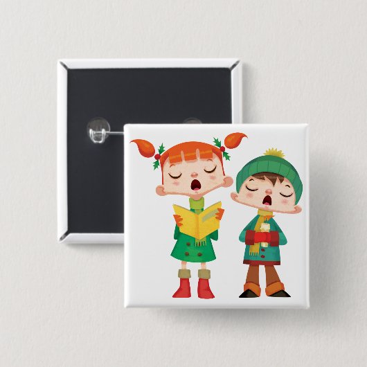 Gesang-Weihnachtsliede Button (Vorne & Hinten)