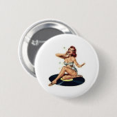 GesangButton herauf Mädchen Button (Vorne & Hinten)