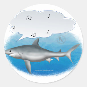 Gesanghaifisch Runder Aufkleber