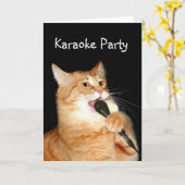 Gesangkatze Karte (Gelbe Blume)