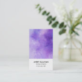 Gesangscoach Musiker Lila Wasserfarbe Visitenkarte (Stehend Vorderseite)