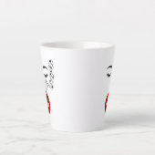 Gesangsdeutsch mit musikalischen Noten Milchtasse (Vorderseite)