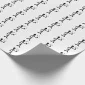 Gesangses Strichmännchen Geschenkpapier (Ecke)