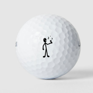 Gesangses Strichmännchen Golfball