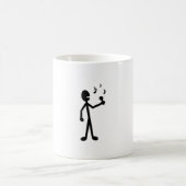 Gesangses Strichmännchen Kaffeetasse (Mittel)