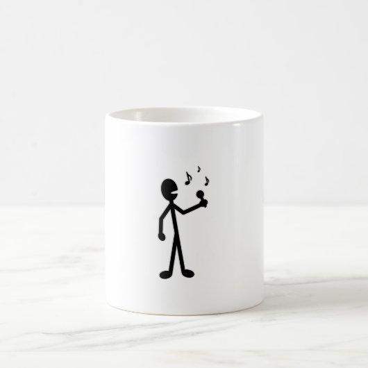 Gesangses Strichmännchen Kaffeetasse (Mittel)