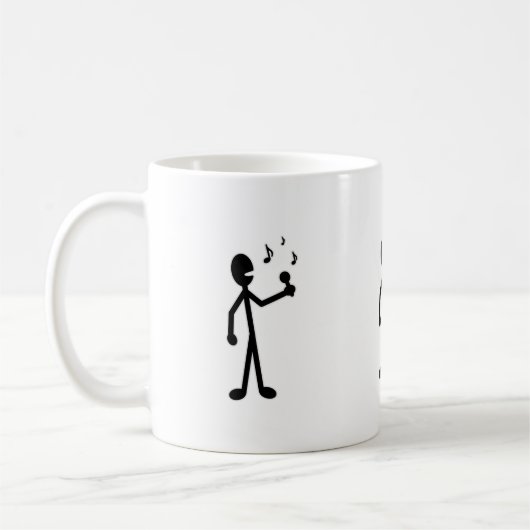 Gesangses Strichmännchen Kaffeetasse (Links)