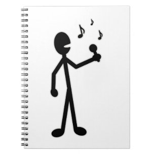 Gesangses Strichmännchen Notizblock