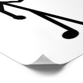 Gesangses Strichmännchen Poster (Ecke)