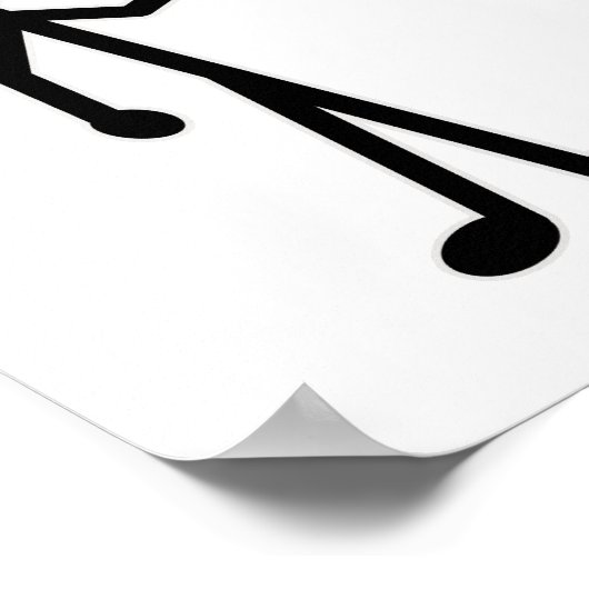 Gesangses Strichmännchen Poster (Ecke)