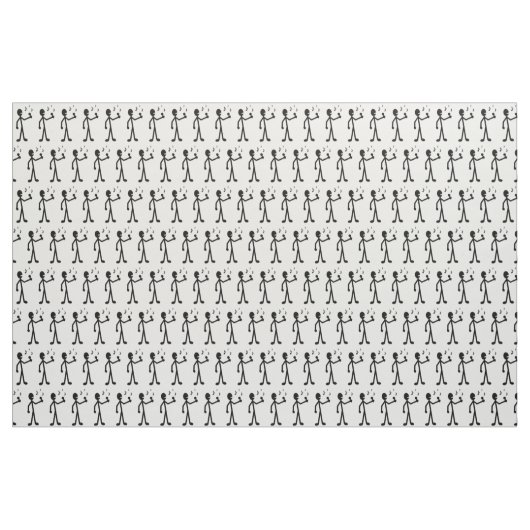 Gesangses Strichmännchen Stoff (Yard (91,4 cm))