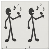 Gesangses Strichmännchen Stoff (Nahaufnahme)