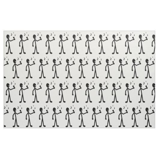 Gesangses Strichmännchen Stoff (Fat Quarter (45,7 x 55,9 cm))