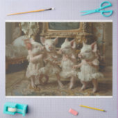 Gesangsferkel in Spitzenkleidern Decoupage, Seidenpapier (Basteln)