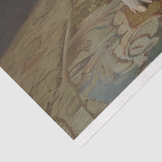 Gesangsferkel in Spitzenkleidern Decoupage, Seidenpapier (Ausschnitt)