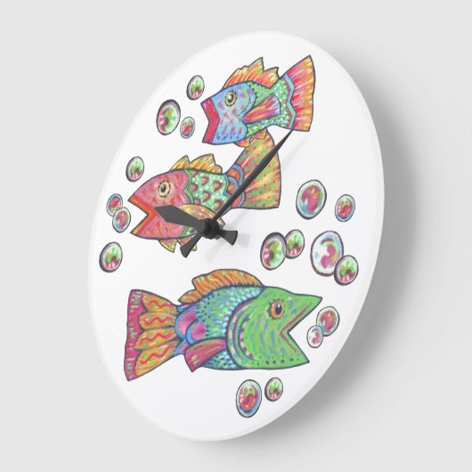 Gesangsfisch Große Wanduhr (Winkel)