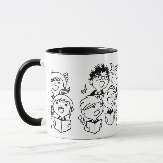 Gesangsfreudige Kinder: Whimsical Tasse (Links)