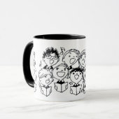 Gesangsfreudige Kinder: Whimsical Tasse (Vorderseite Links)