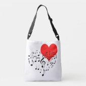 Gesangsherz, einzigartig romantisch tragetaschen mit langen trägern (Rückseite)