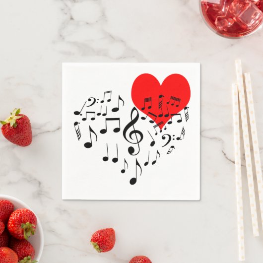 Gesangsherz Serviette (Beispiel)