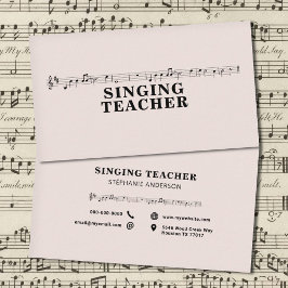 Gesangslehrer - Musikblatt Visitenkarte