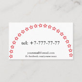 Gesangslehrer und Gesangslehrer Visitenkarte (Rückseite)